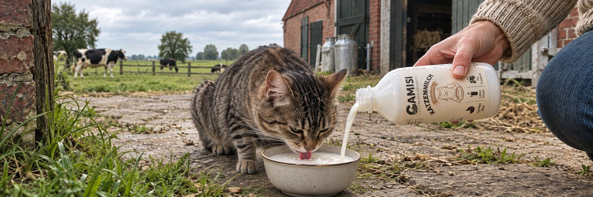Katze bekommt Katzenmilch von CAMISI
