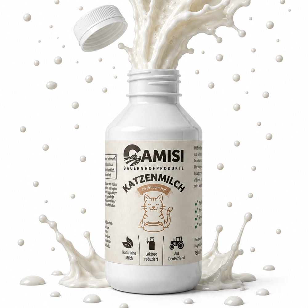 CAMISI Katzenmilch mit herausströmender Milch